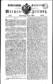 Wiener Zeitung 18180509 Seite: 1