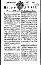 Wiener Zeitung 18180514 Seite: 1