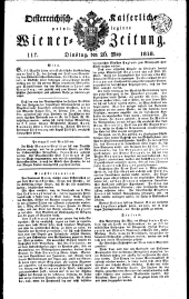 Wiener Zeitung 18180526 Seite: 1