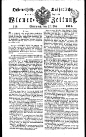 Wiener Zeitung 18180527 Seite: 1