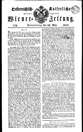 Wiener Zeitung 18180528 Seite: 1