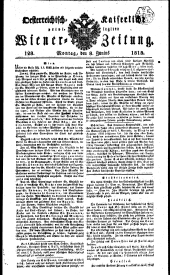 Wiener Zeitung 18180608 Seite: 1