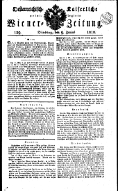 Wiener Zeitung 18180609 Seite: 1