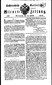 Wiener Zeitung 18180610 Seite: 1