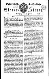 Wiener Zeitung 18180613 Seite: 1