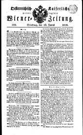 Wiener Zeitung 18180616 Seite: 1