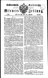 Wiener Zeitung 18180624 Seite: 1