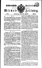 Wiener Zeitung 18180626 Seite: 1