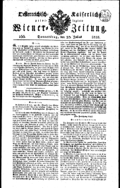 Wiener Zeitung 18180723 Seite: 1