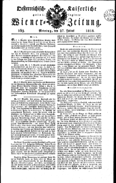 Wiener Zeitung 18180727 Seite: 1