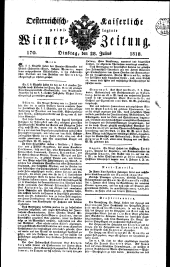 Wiener Zeitung 18180728 Seite: 1