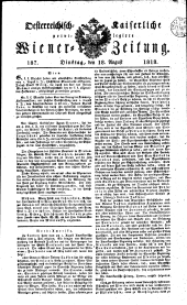 Wiener Zeitung 18180818 Seite: 1