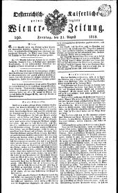 Wiener Zeitung 18180821 Seite: 1