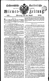 Wiener Zeitung 18180824 Seite: 1