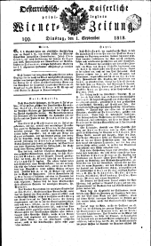 Wiener Zeitung 18180901 Seite: 1