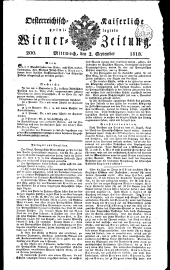 Wiener Zeitung 18180902 Seite: 1