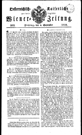 Wiener Zeitung 18180904 Seite: 1