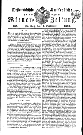 Wiener Zeitung 18180911 Seite: 1