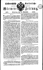 Wiener Zeitung 18180918 Seite: 1