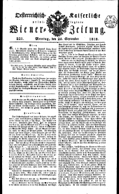 Wiener Zeitung 18180928 Seite: 1