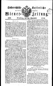 Wiener Zeitung 18180929 Seite: 1