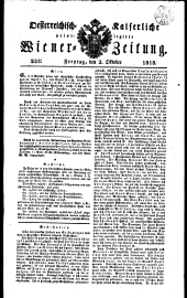 Wiener Zeitung 18181002 Seite: 1