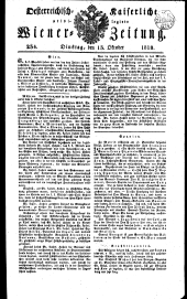 Wiener Zeitung 18181013 Seite: 1