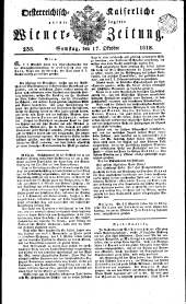 Wiener Zeitung 18181017 Seite: 1