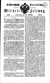 Wiener Zeitung 18181030 Seite: 1