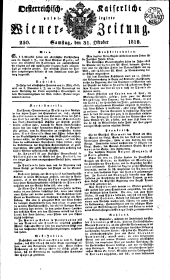 Wiener Zeitung 18181031 Seite: 1