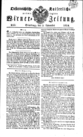 Wiener Zeitung 18181103 Seite: 1