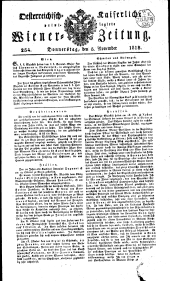 Wiener Zeitung 18181105 Seite: 1