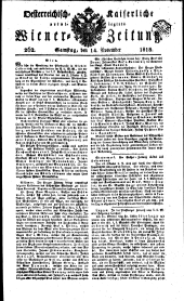 Wiener Zeitung 18181114 Seite: 1