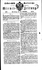 Wiener Zeitung 18181120 Seite: 1