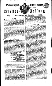 Wiener Zeitung 18181123 Seite: 1