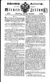 Wiener Zeitung 18181124 Seite: 1