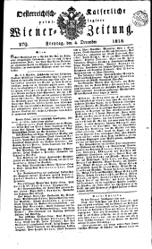 Wiener Zeitung 18181204 Seite: 1