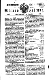 Wiener Zeitung 18181214 Seite: 1