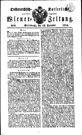 Wiener Zeitung 18181216 Seite: 1