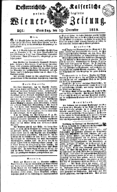 Wiener Zeitung 18181219 Seite: 1
