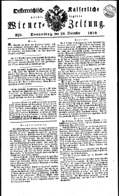 Wiener Zeitung 18181224 Seite: 1