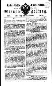 Wiener Zeitung 18181229 Seite: 1