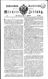 Wiener Zeitung 18190105 Seite: 1