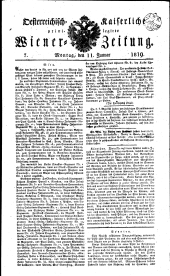 Wiener Zeitung 18190111 Seite: 1