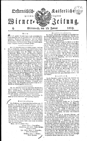 Wiener Zeitung 18190113 Seite: 1