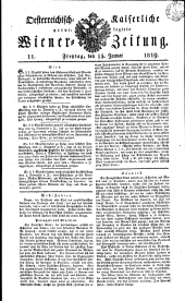 Wiener Zeitung 18190115 Seite: 1