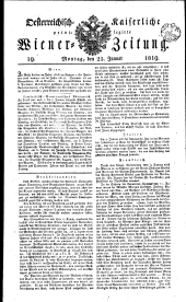 Wiener Zeitung 18190125 Seite: 1