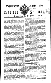 Wiener Zeitung 18190128 Seite: 1