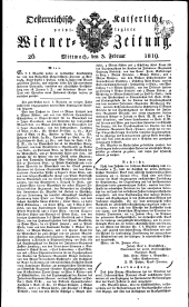 Wiener Zeitung 18190203 Seite: 1