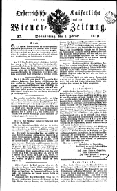 Wiener Zeitung 18190204 Seite: 1